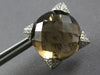 21.58CT DIAMOND & AAA SMOKY TOPAZ 18KT WHITE GOLD 3D STAR FUN CLIP ON EARRINGS