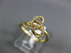 ESTATE .13CT DIAMOND 18KT YELLOW GOLD 3D LOVE KNOT FLOWER STAR FUN RING
