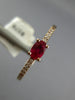 .39CT DIAMOND & AAA RUBY 14KT ROSE GOLD 3D CLASSIC OVAL & ROUND FRIENDSHIP RING