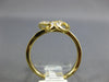 ESTATE .13CT DIAMOND 18KT YELLOW GOLD 3D LOVE KNOT FLOWER STAR FUN RING