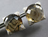 21.58CT DIAMOND & AAA SMOKY TOPAZ 18KT WHITE GOLD 3D STAR FUN CLIP ON EARRINGS