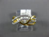 ESTATE .17CT DIAMOND 18KT WHITE & YELLOW GOLD 3D MULTI ROW WAVE FUN RING