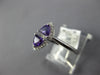 .70CT DIAMOND & AAA AMETHYST 14KT WHITE GOLD TRILLION & ROUND CRISS CROSS RING