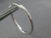 1.46CT DIAMOND 14KT WHITE GOLD 3D CLASSIC 2MM INSIDE OUT HOOP HANGING EARRINGS