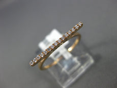 ESTATE .09CT DIAMOND 18KT ROSE GOLD 3D CLASSIC BAR RING