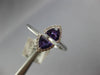 .70CT DIAMOND & AAA AMETHYST 14KT WHITE GOLD TRILLION & ROUND CRISS CROSS RING