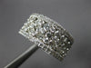 ESTATE WIDE 2.93CT DIAMOND 14KT WHITE GOLD ETERNITY MULTI ROW ANNIVERSARY RING