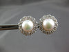 LARGE 1.69CT DIAMOND & AAA SOUTH SEA PEARL 14KT WHITE GOLD FLOWER STUD EARRINGS