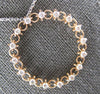 .48CT DIAMOND 14KT WHITE & ROSE GOLD 3D FILIGREE CIRCLE OF LIFE LOVE PENDANT