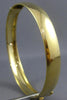 LARGE 18KT YELLOW GOLD 3D SOLID CLASSIC SHINY BANGLE CUFF BRACELET #26708