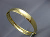 LARGE 18KT YELLOW GOLD 3D SOLID CLASSIC SHINY BANGLE CUFF BRACELET #26708