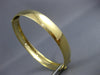 LARGE 18KT YELLOW GOLD 3D SOLID CLASSIC SHINY BANGLE CUFF BRACELET #26708