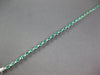 4.17CT DIAMOND & AAA EMERALD 18K WHITE GOLD CLASSIC OVAL & ROUND TENNIS BRACELET