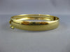 LARGE 18KT YELLOW GOLD 3D SOLID CLASSIC SHINY BANGLE CUFF BRACELET #26708