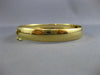 LARGE 18KT YELLOW GOLD 3D SOLID CLASSIC SHINY BANGLE CUFF BRACELET #26708
