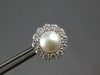 LARGE 1.69CT DIAMOND & AAA SOUTH SEA PEARL 14KT WHITE GOLD FLOWER STUD EARRINGS