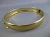 LARGE 18KT YELLOW GOLD 3D SOLID CLASSIC SHINY BANGLE CUFF BRACELET #26708
