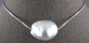 ESTATE LARGE AAA SOUTH SEA PEARL 18KT WHITE GOLD CLASSIC FLOATING LOVE NECKLACE