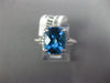 ESTATE 2.59CT DIAMOND & AAA BLUE TOPAZ 14KT WHITE GOLD CUSHION & ROUND FUN RING