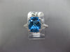 ESTATE 2.59CT DIAMOND & AAA BLUE TOPAZ 14KT WHITE GOLD CUSHION & ROUND FUN RING