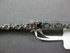 4.17CT DIAMOND & AAA EMERALD 18K WHITE GOLD CLASSIC OVAL & ROUND TENNIS BRACELET