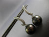 ESTATE .48CT DIAMOND & AAA TAHITIAN PEARL 18K WHITE GOLD SWIRL HANGING EARRINGS