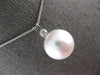 LARGE .12CT DIAMOND & AAA SOUTH SEA PEARL 18KT WHITE GOLD 3D SOLITAIRE PENDANT
