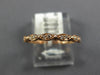 ESTATE .09CT DIAMOND 14KT ROSE GOLD 2MM MARQUISE SHAPE FILIGREE ANNIVERSARY RING