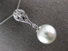 .64CT DIAMOND & AAA SAPPHIRE & SOUTH SEA PEARL 18KT WHITE GOLD TEAR DROP PENDANT