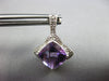 ESTATE 4.25CT DIAMOND & AAA AMETHYST 14K WHITE GOLD FLOWER STAR HANGING EARRINGS