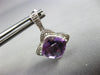 ESTATE 4.25CT DIAMOND & AAA AMETHYST 14K WHITE GOLD FLOWER STAR HANGING EARRINGS
