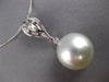.64CT DIAMOND & AAA SAPPHIRE & SOUTH SEA PEARL 18KT WHITE GOLD TEAR DROP PENDANT