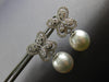 .54CT DIAMOND & AAA SOUTH SEA PEARL 18KT WHITE GOLD BUTTERFLY HANGING EARRINGS