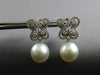 .54CT DIAMOND & AAA SOUTH SEA PEARL 18KT WHITE GOLD BUTTERFLY HANGING EARRINGS