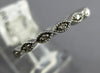 ESTATE .07CT DIAMOND 14K WHITE GOLD 2MM MARQUISE SHAPE FILIGREE ANNIVERSARY RING