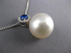 .48CT DIAMOND & AAA SAPPHIRE & SOUTH SEA PEARL 14KT WHITE GOLD 3D ROUND PENDANT