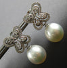 .54CT DIAMOND & AAA SOUTH SEA PEARL 18KT WHITE GOLD BUTTERFLY HANGING EARRINGS