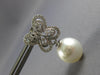 .54CT DIAMOND & AAA SOUTH SEA PEARL 18KT WHITE GOLD BUTTERFLY HANGING EARRINGS