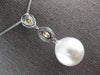 LARGE .98CT WHITE & CANARY DIAMOND & AAA SOUTH SEA PEARL 18KT WHITE GOLD PENDANT