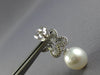 .54CT DIAMOND & AAA SOUTH SEA PEARL 18KT WHITE GOLD BUTTERFLY HANGING EARRINGS