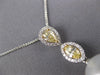 LARGE .98CT WHITE & CANARY DIAMOND & AAA SOUTH SEA PEARL 18KT WHITE GOLD PENDANT