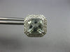 LARGE 4.22CT DIAMOND & AAA GREEN AMETHYST 14KT WHITE GOLD OCTAGON STUD EARRINGS