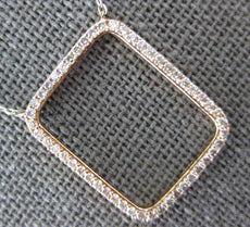.35CT DIAMOND 14KT WHITE & ROSE GOLD CLASSIC OPEN SQUARE BY THE YARD NECKLACE