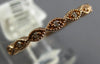 ESTATE .07CT DIAMOND 14K ROSE GOLD 2MM MARQUISE SHAPE FILIGREE ANNIVERSARY RING