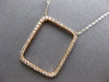.35CT DIAMOND 14KT WHITE & ROSE GOLD CLASSIC OPEN SQUARE BY THE YARD NECKLACE