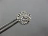 ESTATE LARGE .93CT DIAMOND 14KT WHITE GOLD 3D CLUSTER FLOWER STUD EARRINGS #3060