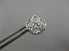 ESTATE LARGE .93CT DIAMOND 14KT WHITE GOLD 3D CLUSTER FLOWER STUD EARRINGS #3060
