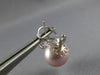 .85CT AAA PINK SAPPHIRE & PINK SOUTH SEA PEARL 18K WHITE GOLD CLIP ON EARRINGS