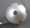 ESTATE LARGE .50CT AAA SAPPHIRE & SOUTH SEA PEARL 18KT WHITE GOLD ETOILE PENDANT