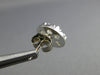 ESTATE LARGE .93CT DIAMOND 14KT WHITE GOLD 3D CLUSTER FLOWER STUD EARRINGS #3060